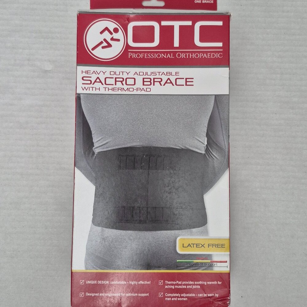 OTC Professional Orthopedic Adjustable Sacro Brace HD Whit Thermo-Pad - Open Box